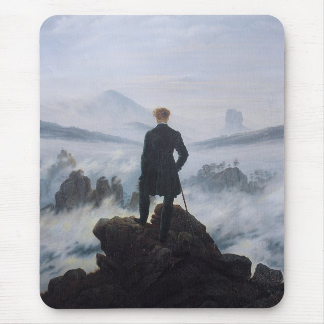 Tapis De Souris Marche au-dessus de la mer des brouillards (Devant)