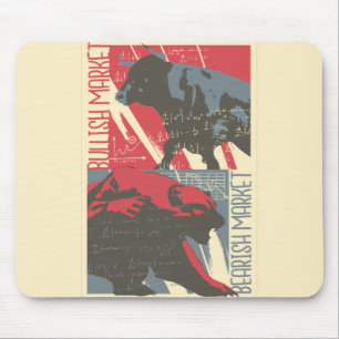 Tapis De Souris Marché aux taureaux et aux ours - Jour Traders Cad
