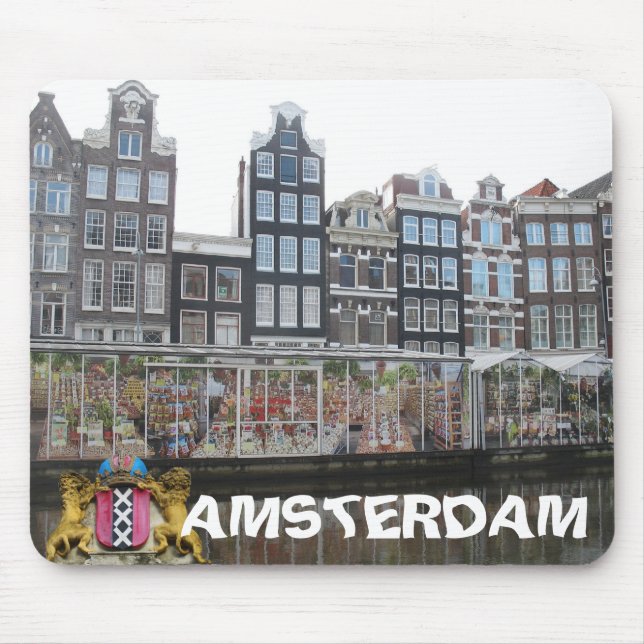 Tapis De Souris Marché Bloemenmarkt Mousepad de fleur d'Amsterdam (Devant)