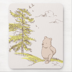Tapis De Souris Marche classique de l'ourson dans les bois