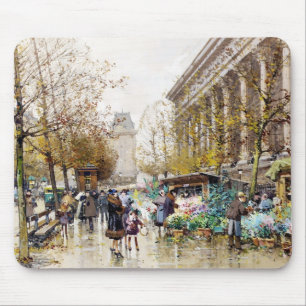 Tapis De Souris Marché de fleur chez la Madeleine, Paris
