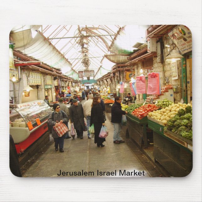 Tapis De Souris Marché de Jérusalem Israël (Devant)