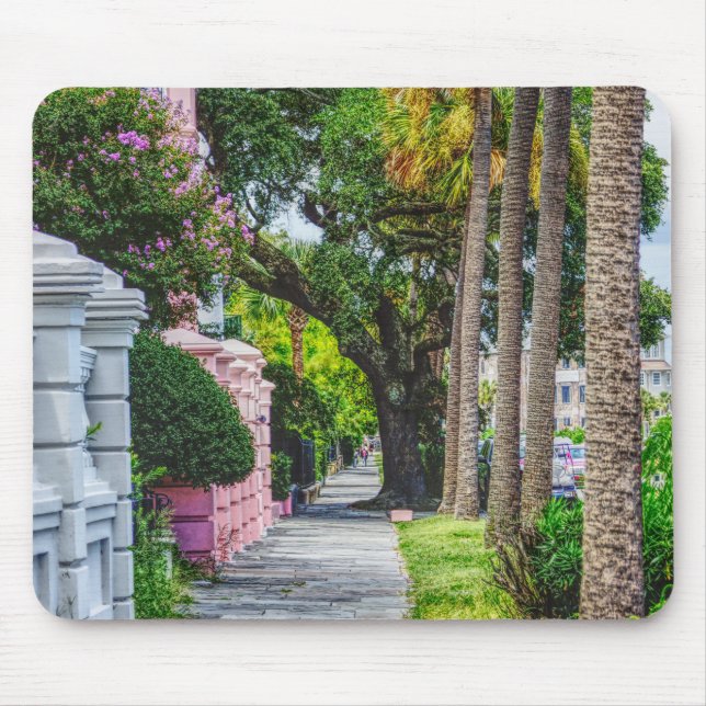 Tapis De Souris Marcher le long de Rainbow Row (Devant)