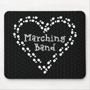 Tapis De Souris Marching Band Empreintes Coeur