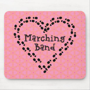 Tapis De Souris Marching Band Empreintes Coeur