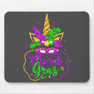 Tapis De Souris Mardi Gras 2024 Masque Perles Nouvelle-Orléans Fêt