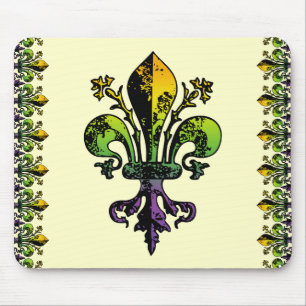 Tapis De Souris Mardi gras antique Fleur