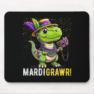 Tapis De Souris Mardi Gras Chemise T Rex Dinosaur Mardi Grawr C