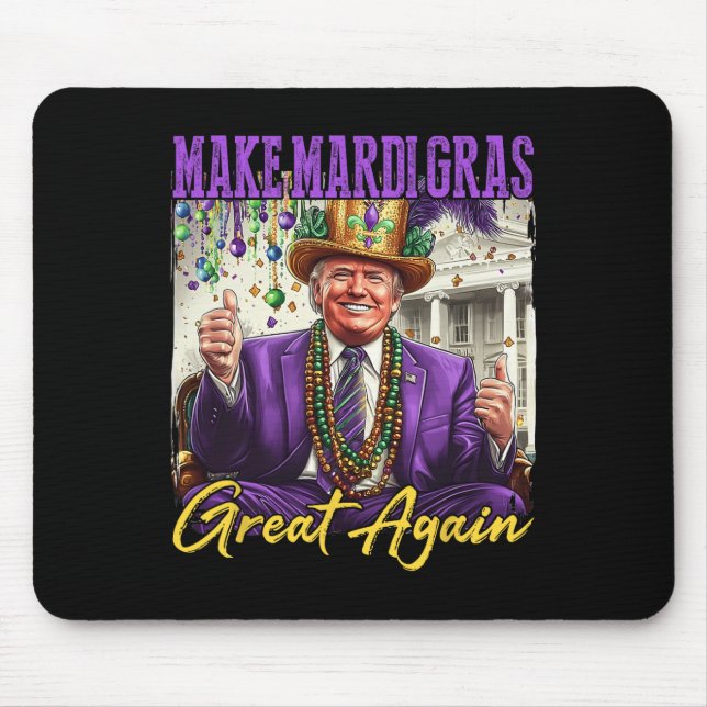Tapis De Souris Mardi Gras Donald Trump Mardi Gras Américain (Devant)