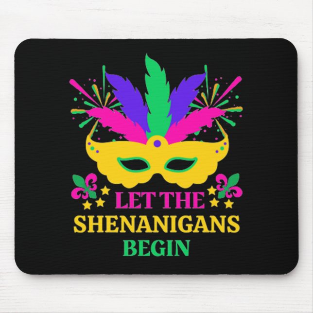 Tapis De Souris Mardi Gras Festival Laisser Les Shenganins Commenc (Devant)