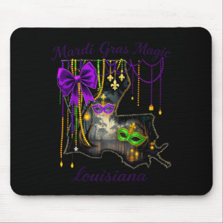Tapis De Souris Mardi Gras Magic Louisiana Carnival Mask Men Women