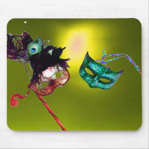 Tapis De Souris MARDI GRAS MASQUERADE jaune