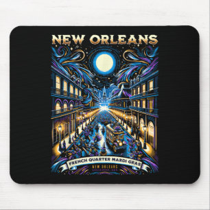 Tapis De Souris Mardi Gras Nola Nouvelle Orléans Carnaval de Bourb