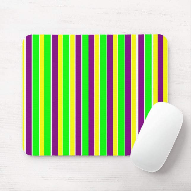 Tapis De Souris Mardi Gras Stripes (Avec souris)
