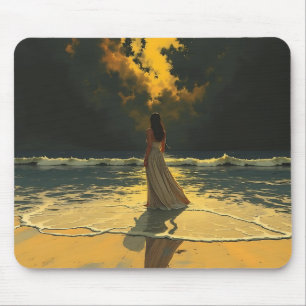 Tapis De Souris Marée Dorée de Solitude Marées Célestes