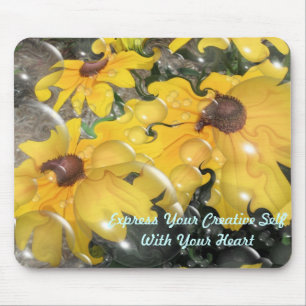 Tapis De Souris Marguerite abstraite Mousepad