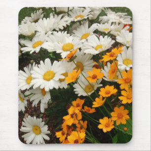 Tapis De Souris Marguerite blanche et jaune
