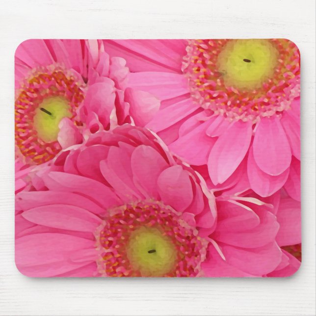 Tapis De Souris Marguerites roses de Gerber (Devant)