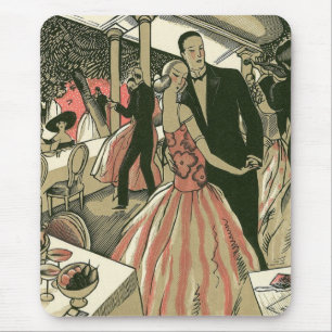 Tapis De Souris Mariage Art Déco Vintage, Première Danse des Jeune