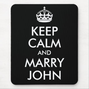 Tapis de souris Mariage Calme et John