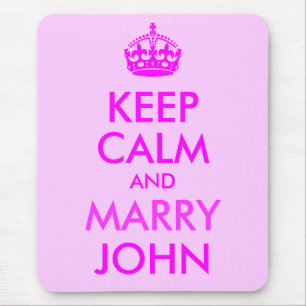 Tapis de souris Mariage Calme et John