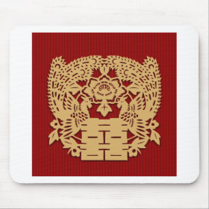 Tapis De Souris Mariage chinois avec double bonheur