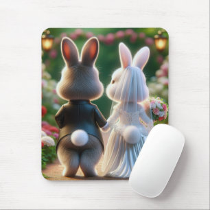 Tapis De Souris Mariage de lapins