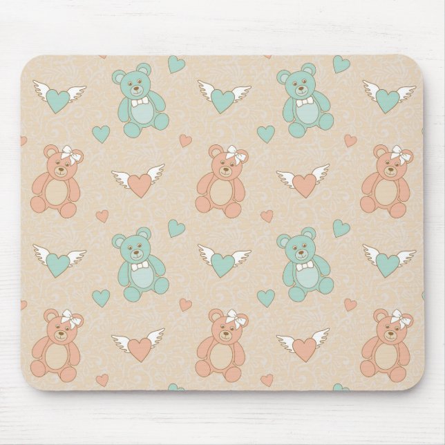 Tapis De Souris Mariage-nounours (Devant)