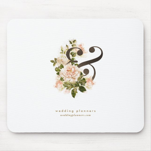 Tapis De Souris Mariage Planification de la pêche romantique Rose  (Devant)