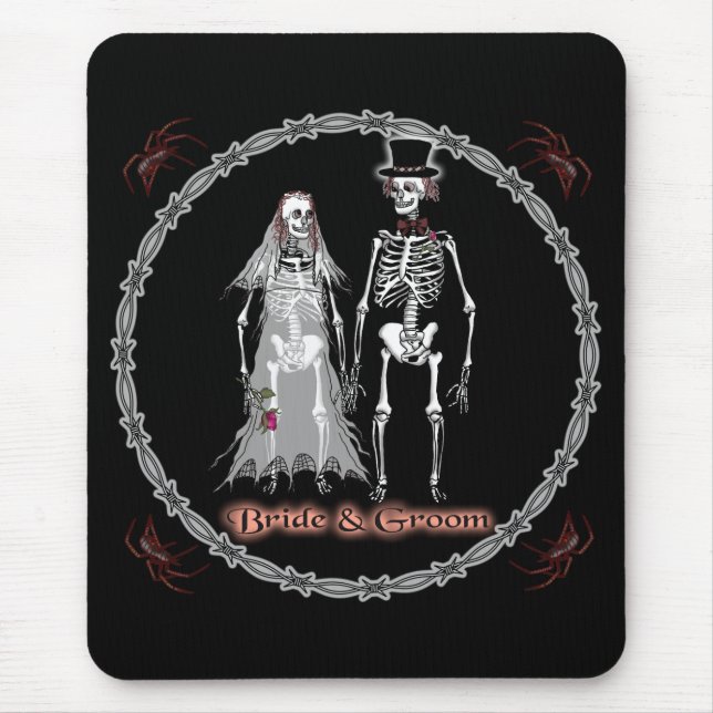 Tapis De Souris Mariage squelette (Devant)
