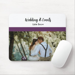 Tapis De Souris Mariage violet et blanc