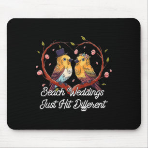 Tapis De Souris Mariages Plage Juste Touché Différents Mariages