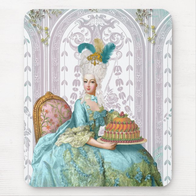 Tapis De Souris Marie Antoinette à Aqua (Devant)