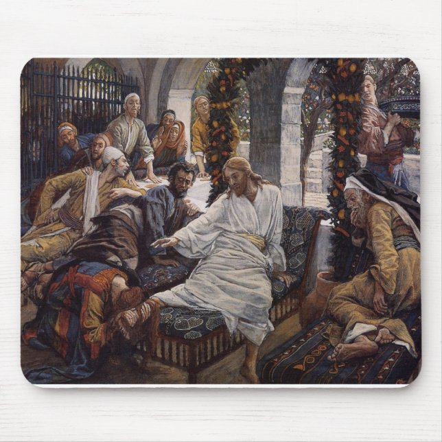 Tapis De Souris Marie Laver les pieds de Jésus (Devant)