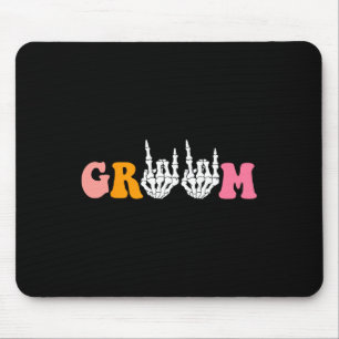 Tapis De Souris Mariée du marié d'Halloween Squelette Main Mariage