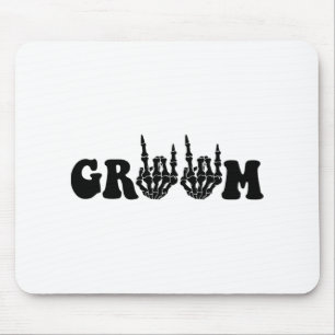 Tapis De Souris Mariée squelette gothique mariage d'Halloween Bach