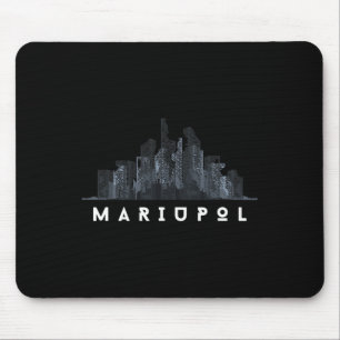 Tapis De Souris Mariupol Ukraine Drapeau Ville Ukrainienne Cyrilli