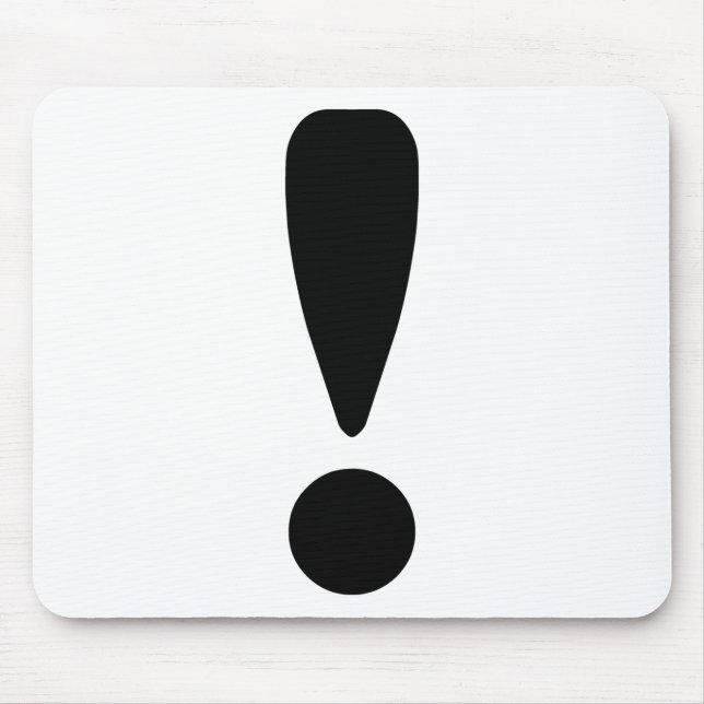 Tapis De Souris Marque d'exclamation (Devant)