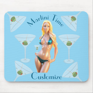 Tapis De Souris Martini time Bikini Babe Thunder_Cove