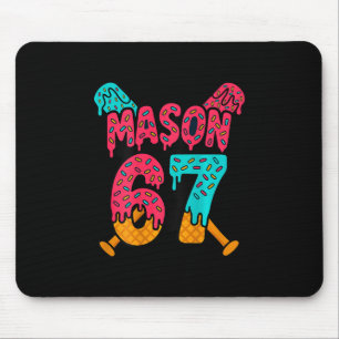 Tapis De Souris Mason 67 Drôle de crème glacée qui coule Mème Desi