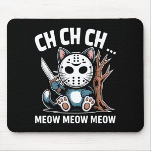 Tapis De Souris Masque de chat Ch Ch Ch Meow Meow Drôle d'Hallowee