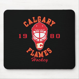 Tapis De Souris Masque de hockey des Flames de Calgary Noir Offici