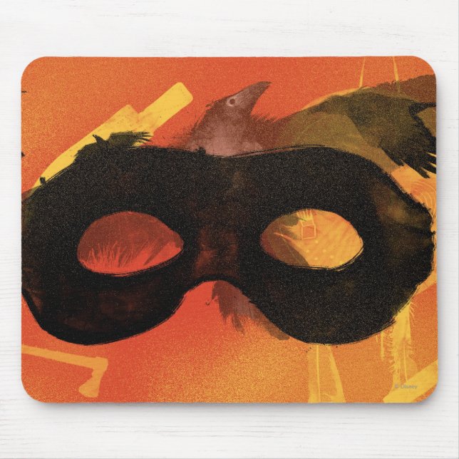 Tapis De Souris Masque de Ranger Lone avec Crow (Devant)