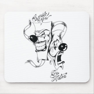 Tapis De Souris Masques De Drame Souriez Maintenant Pleure Plus Ta