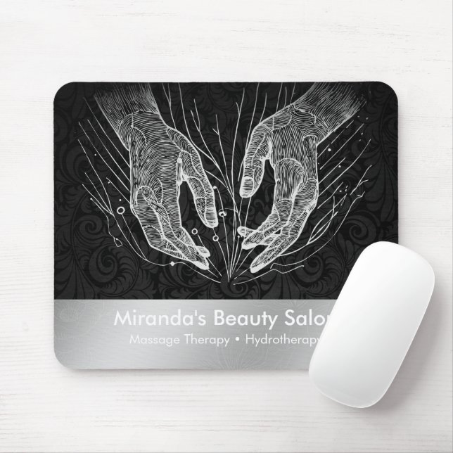 Tapis De Souris Massage Thérapie Guérison Mains Énergie Spa Bien-ê (Avec souris)