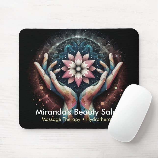 Tapis De Souris Massage Thérapie Guérison Mains Énergie Spa Bien-ê (Avec souris)
