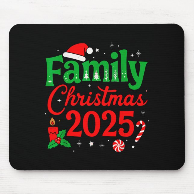 Tapis De Souris Matching Christmas Pajamas For Family Shirt Family (Devant)