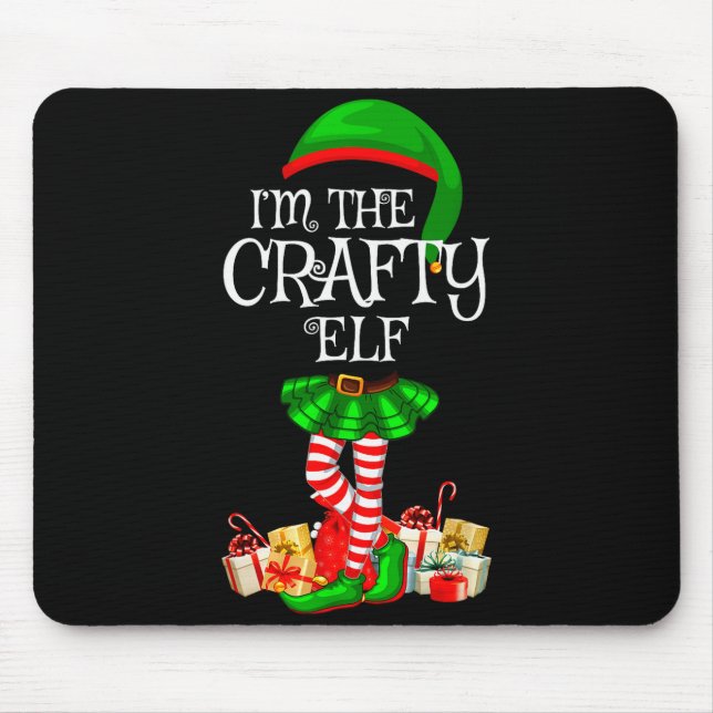 Tapis De Souris Matching Family Group I'm The Crafty Elf Christmas (Devant)
