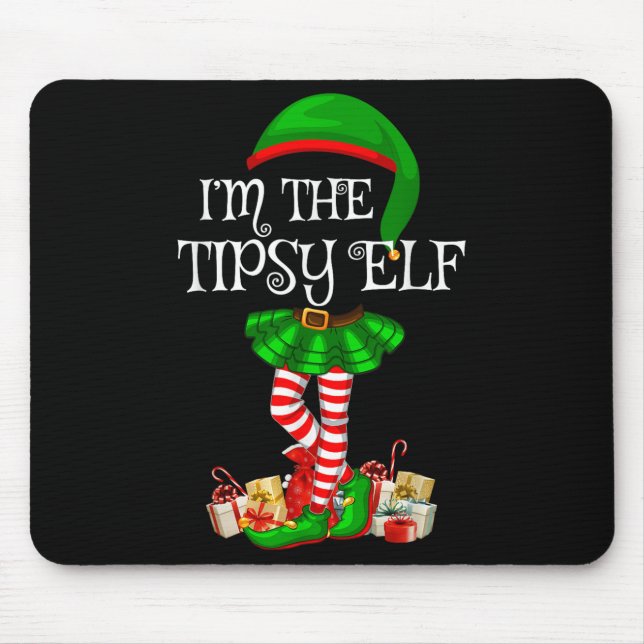 Tapis De Souris Matching Family Group I'm The Tipsy Elf Christmas  (Devant)