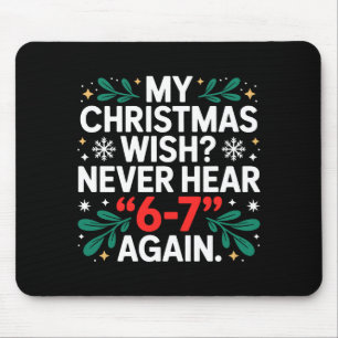Tapis De Souris Math 67 Mème Drôle Six Sept Noël Étudiant 6 7